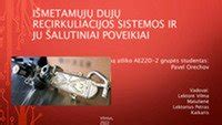 Išmetamųjų dujų sistemos schema su pažeidimo vietomis