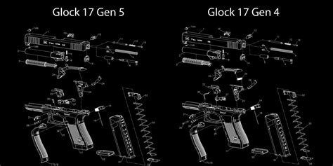Schema: Glock 17 vamzdžio heksagonalinės graižtvos