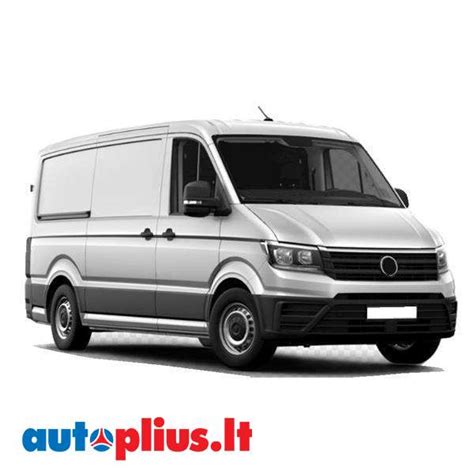 Volkswagen Crafter kėbulo matmenų schema, nurodanti L2 ir H2 parametrus