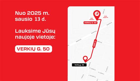 Karta: Akumuliatorių supirkimo punktų Vilniuje žemėlapis, išskiriant Verkių g. 50