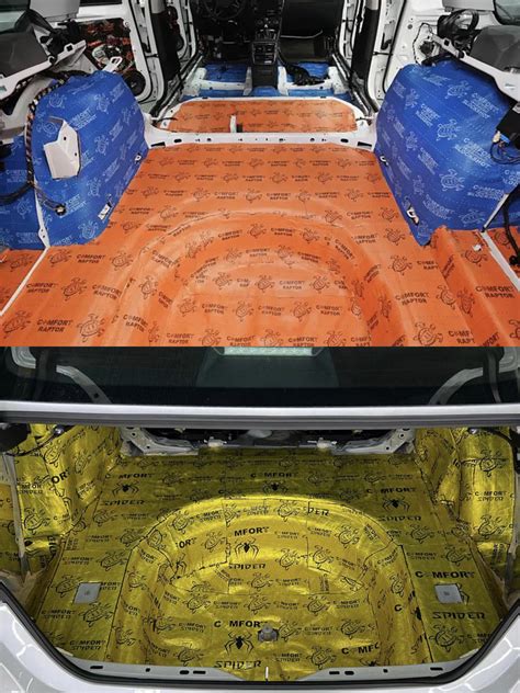 Automobilio durų garso izoliacijos sluoksnių schema
