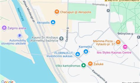 Žemėlapis, rodantis AUSEGRA autoserviso vietą prie Akropolio