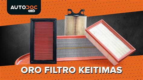 Oro filtro keitimas automobilyje