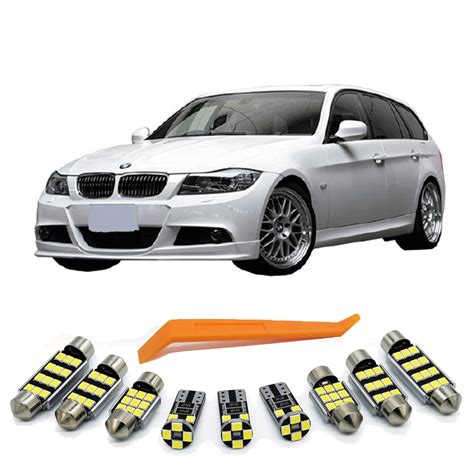 Infografika: BMW E91 salono ir bagazines apšvietimo schema