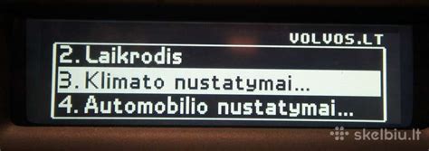 Volvo S80 prietaisų skydelio radijo bloko schema