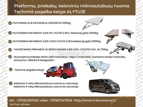 Nuotrauka: įvairių tipų priekabos nuomai