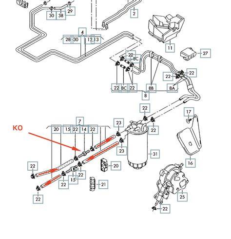 Audi A4 B6 vairo kolonėlės struktūros schema
