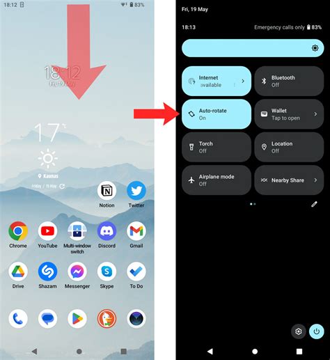 „Android“ telefono nustatymų ekranas su įjungta vietovės (GPS) funkcija