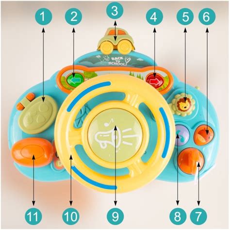 besišypsančio liūto formos interaktyvus vairas su jutikliniu kilimėliu ir įvairiais garsais