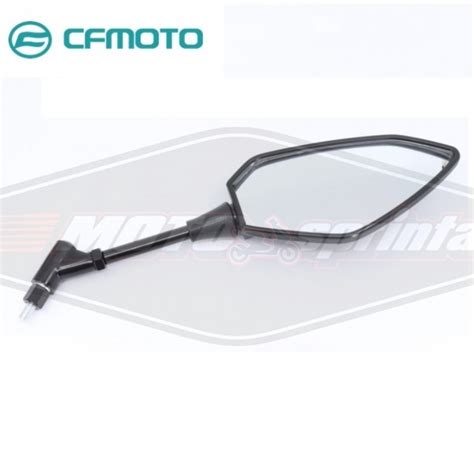 Dešinės pusės motociklo veidrodėlis juodos spalvos su ES ženklinimu