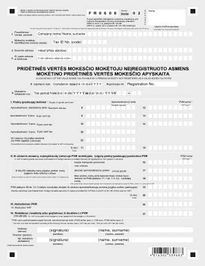 Pavyzdys: FR0608 formos pildymas PVM mokėjimui
