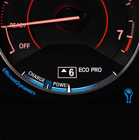 BMW Eco Pro režimo simbolis prietaisų skydelyje