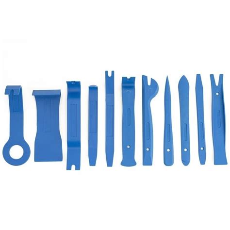 Įrankių nuotrauka: plastikiniai apdailos nuėmimo įrankiai ir atsuktuvai