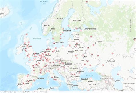 Žemėlapio aprėpties pavyzdys Centrinėje Europoje