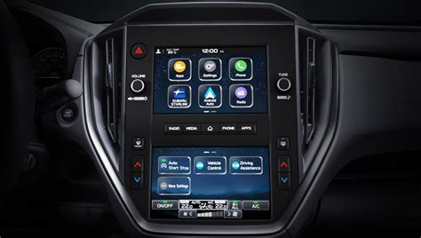 The dashboard and multimedia screen of a Subaru XV, with a highlight on the 