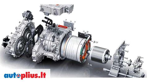 Sisteminė Subaru pavarų dėžės schema su varikliu ir AWD