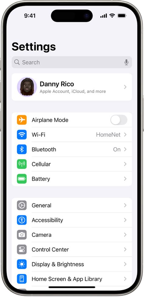 iPhone nustatymų ekranas su „Apie“ informacija