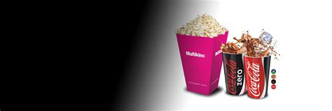 Multikino spragėsių, nacho ir gėrimų asortimentas