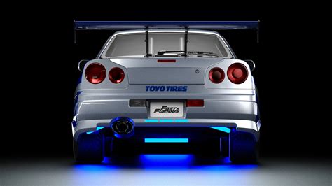 Teminis foto: Nissan Skyline R34 iš filmo 