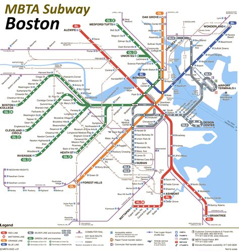Bostono metro žemėlapis