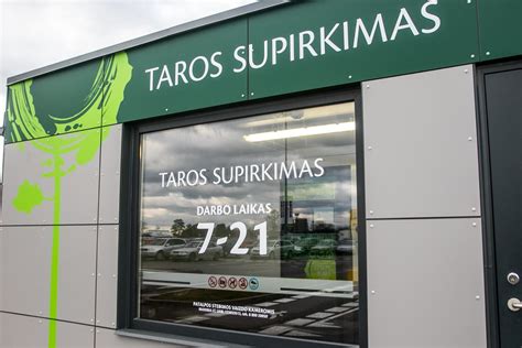 Oficialus supirkimo punktas su kontaktine informacija