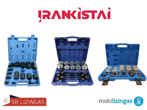 Guolių ir įvorių presavimo rinkinio komponentai