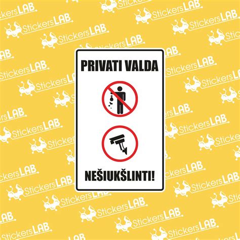 Infografika: įspėjamasis ženklas su užrašu 