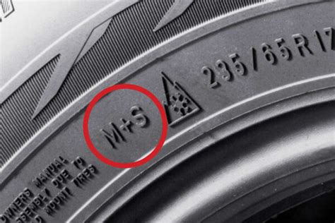 M+S vs 3PMSF tire marking comparison