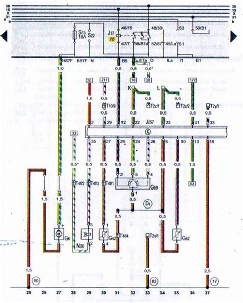 Audi 80 mono įpurškimo sistema schema