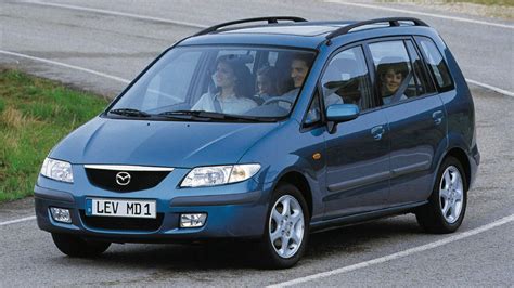 Mazda Premacy interjero erdvės ir sėdynių konfigūracijos schema