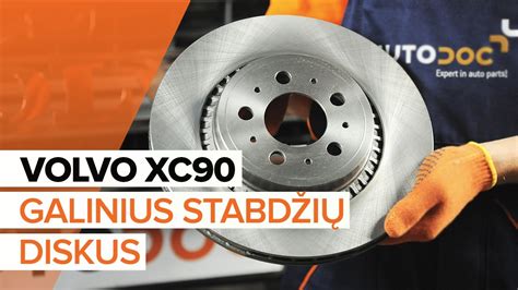 Volvo S80 priekinio stabdžių disko ir kaladėlių schema