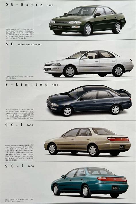 istorinė Toyota Carina nuotrauka arba techninė schema