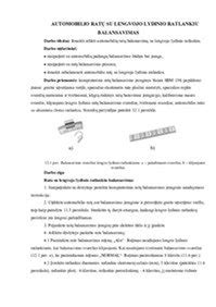 automobilio ratų guolio scheminis paveikslas su rodyklėmis, rodančiomis posūkio apkrovas