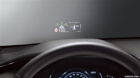 „Hyundai Santa Fe“ Head-Up Display projekcija ant priekinio stiklo