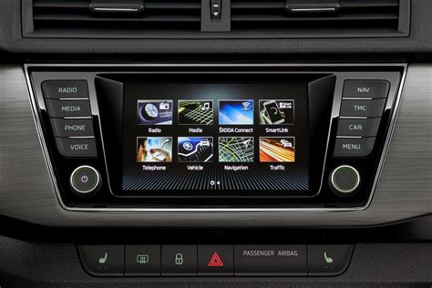 Thematic photo of a car radio with navigation for Skoda Octavia II