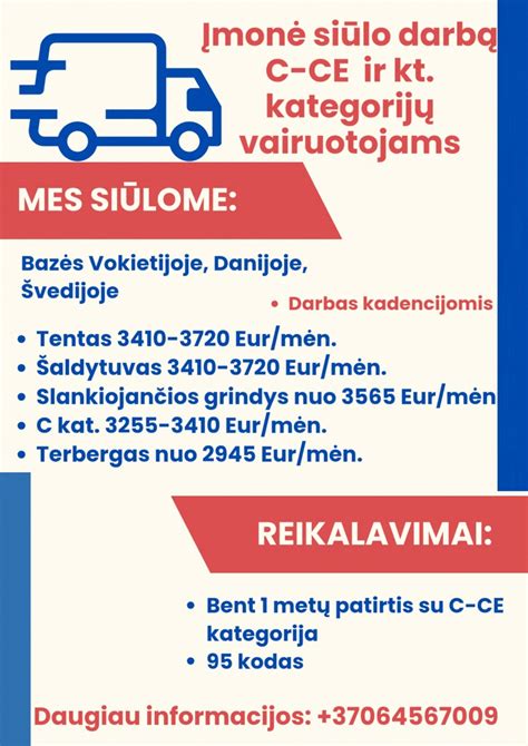 Infografika: tolimųjų reisų vairuotojo darbo kadencijų pavyzdžiai ir privalumai