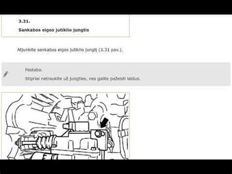infografika: sankabos slydimo testas (trečios pavaros metodas)