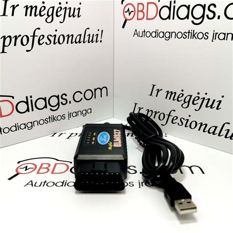 Pavyzdys: Įvairių tipų diagnostikos skaitytuvai (ELM327, profesionalus skeneris)