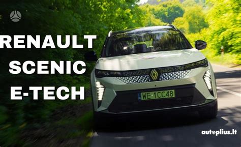 Naujos kartos Renault Scenic interjero nuotrauka su R Link 2 sistema