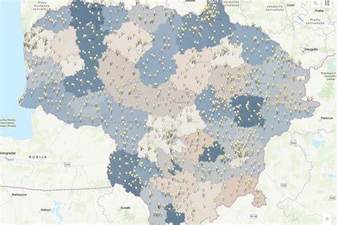 Lietuvos užterštumo žemėlapis po Černobylio avarijos