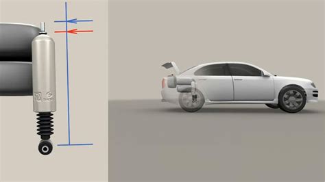 Volvo Nivomat amortizatoriaus pjūvio schema su hidrauline sistema