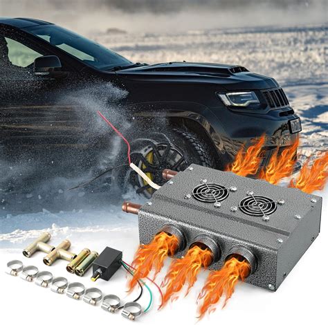 schema depicting the electrical connections and control unit interactions for a car auxiliary heater