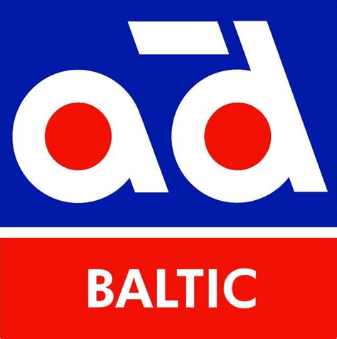 AD Baltic logotipas ir įmonės pastatas