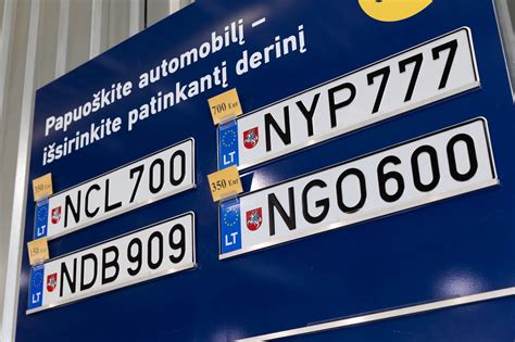 Palyginimas skirtingų tipų automobilių numerio ženklų