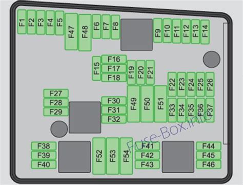 Skoda Superb salono apšvietimo schema