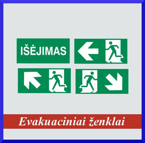 Saugos ženklai autoservise: priešgaisrinės saugos įranga, evakuacijos planai