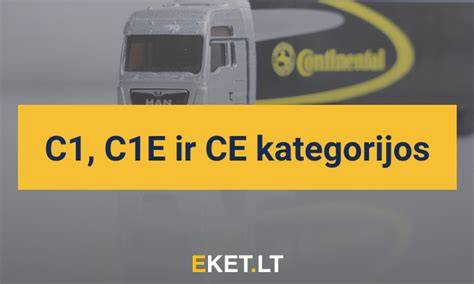 CE kategorijos sunkvežimio su priekaba schema