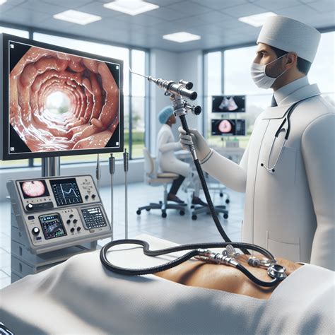 Medicininė iliustracija: Endoskopijos procedūra