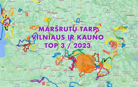 Vilniaus turistiniai maršrutai žemėlapyje