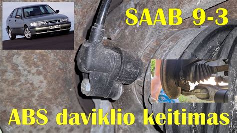 schema: ABS daviklio išdėstymas prie rato stebulės ir sujungimai su valdymo bloku